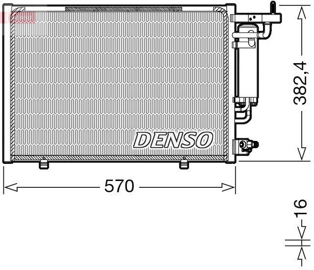 Denso Airco condensor DCN10052