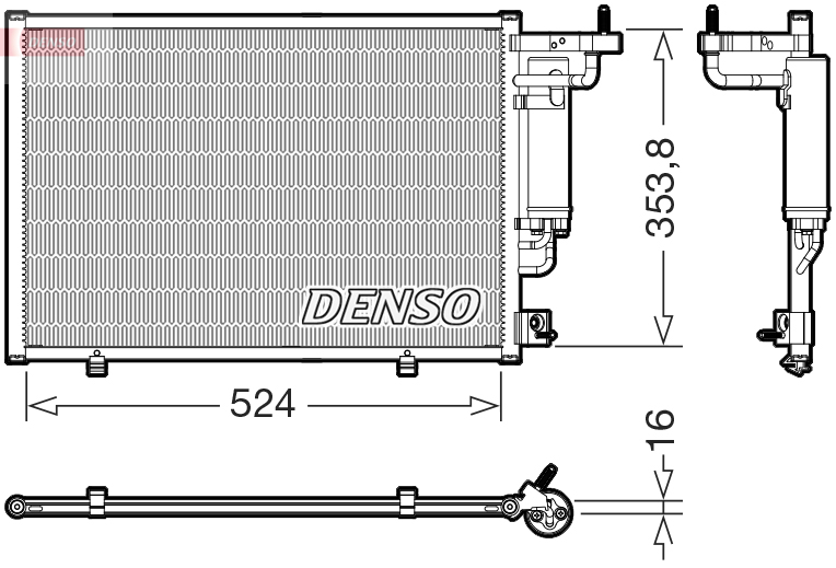 Denso Airco condensor DCN10059