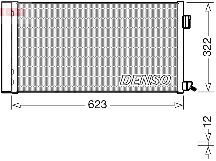 Denso Airco condensor DCN11010