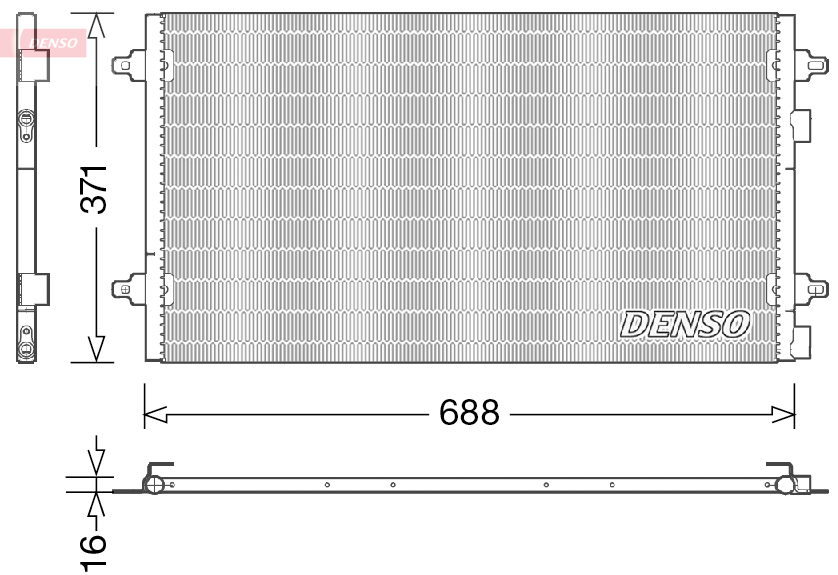 Denso Airco condensor DCN13004