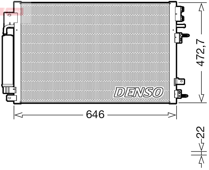 Denso Airco condensor DCN13022