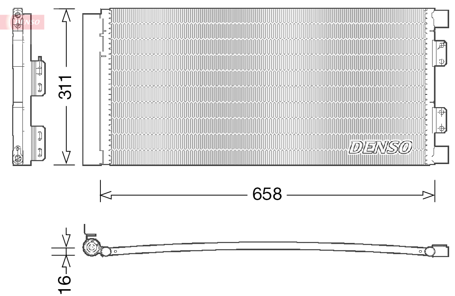 Denso Airco condensor DCN14002