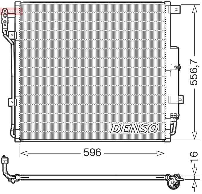 Denso Airco condensor DCN14004