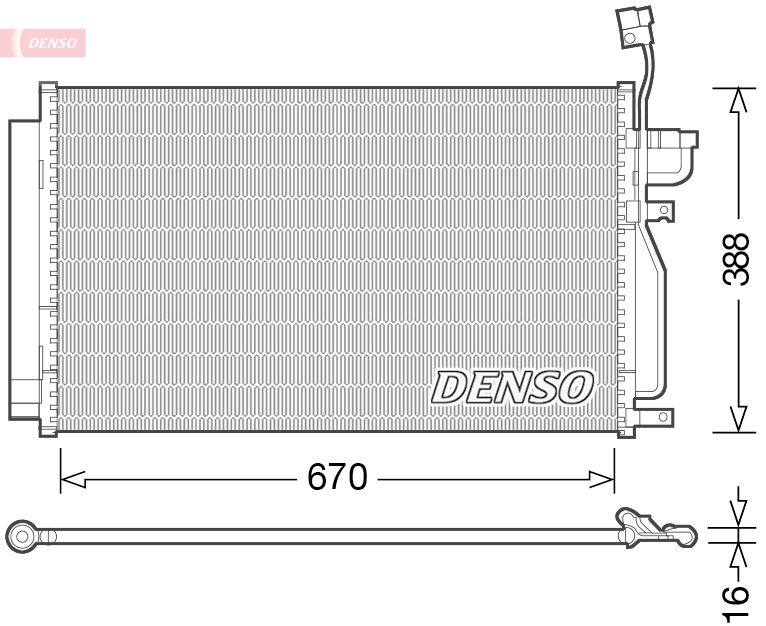 Denso Airco condensor DCN15002