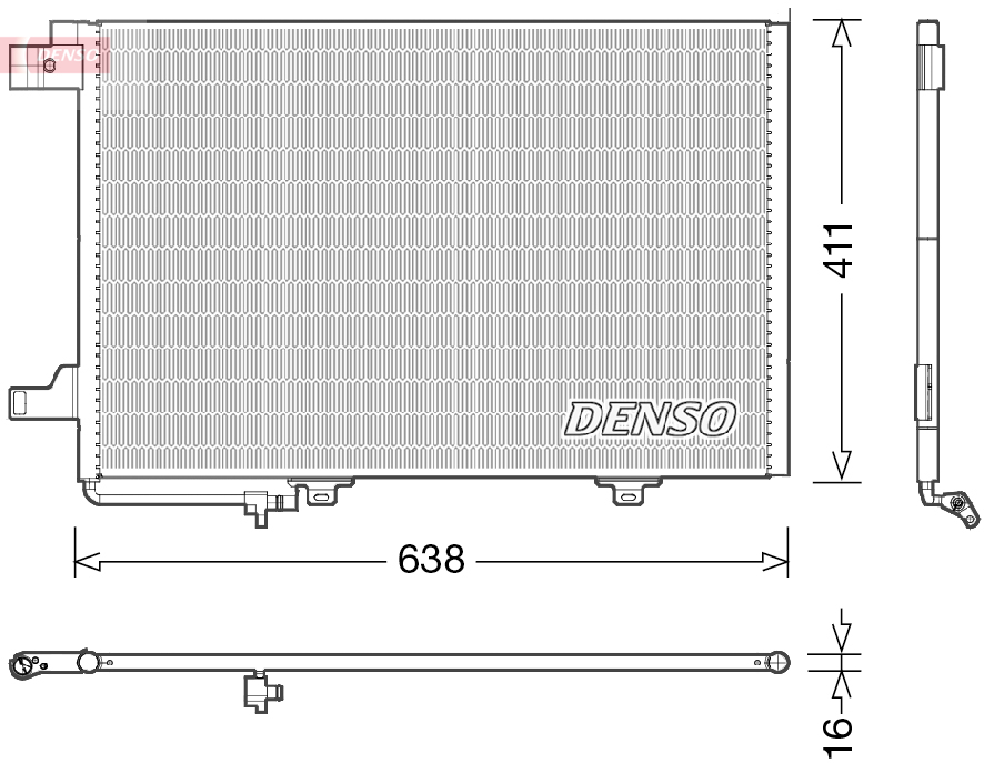 Denso Airco condensor DCN17007