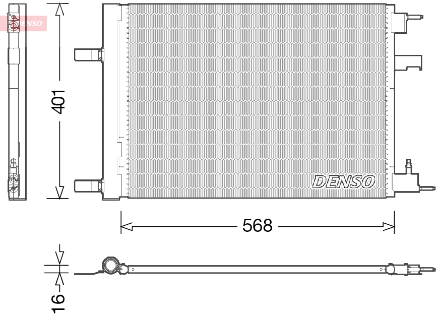 Denso Airco condensor DCN20014