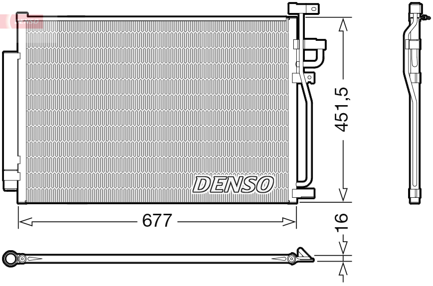 Denso Airco condensor DCN20040