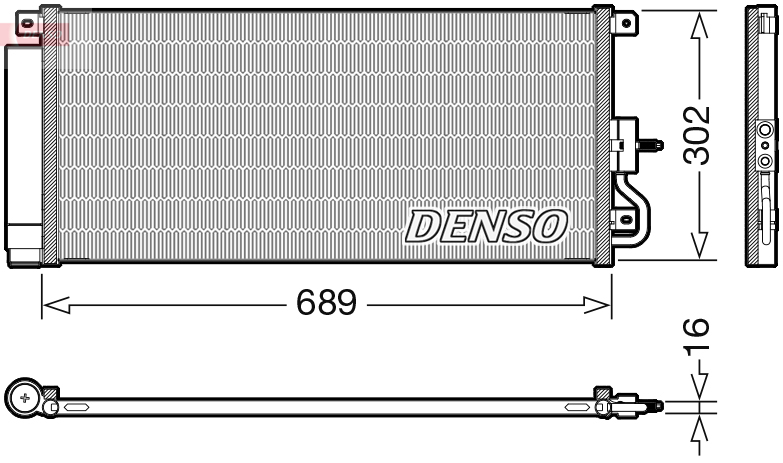 Denso Airco condensor DCN20048