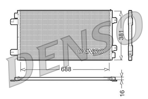 Denso Airco condensor DCN23024