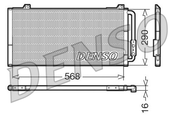 Denso Airco condensor DCN24001