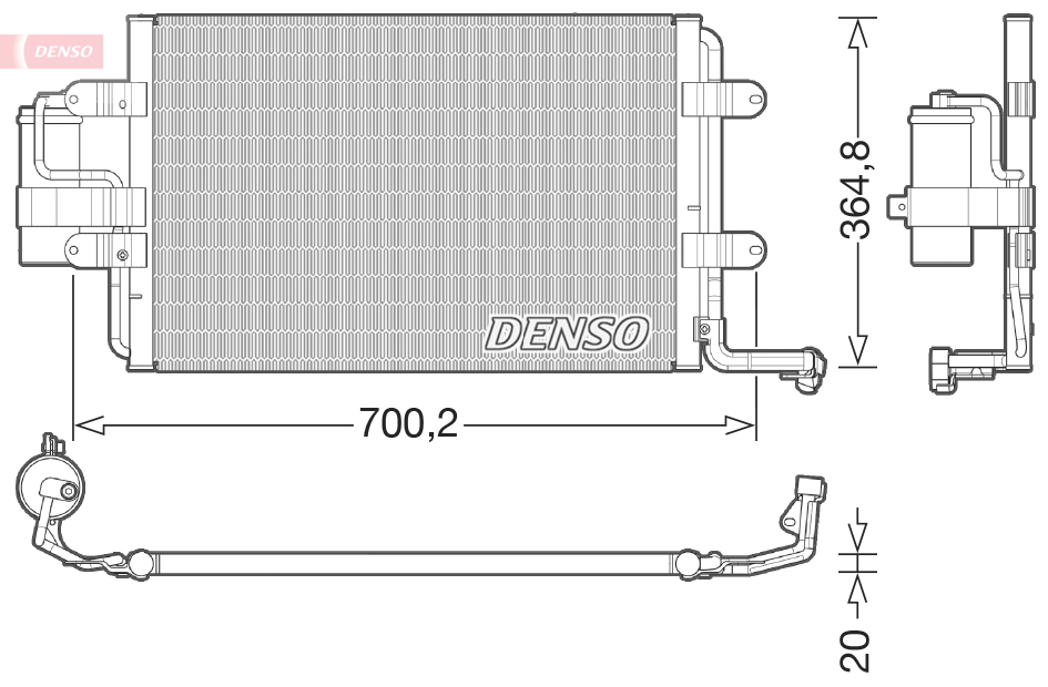 Denso Airco condensor DCN32021