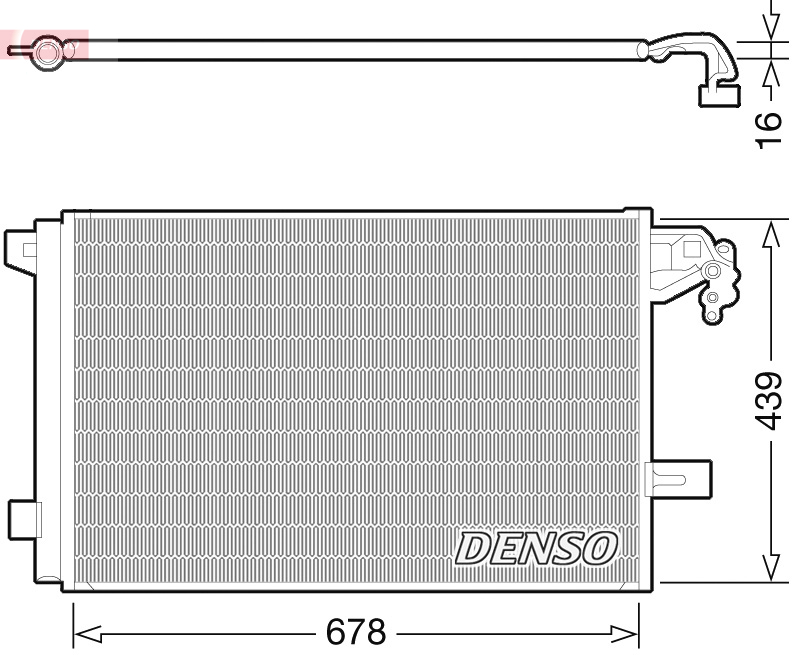 Denso Airco condensor DCN32063