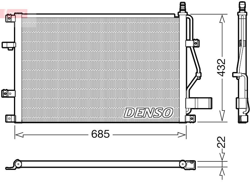 Denso Airco condensor DCN33013