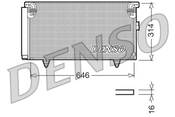 Denso Airco condensor DCN36001