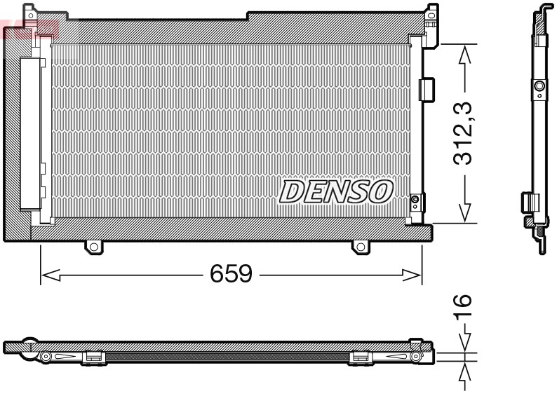 Denso Airco condensor DCN36006