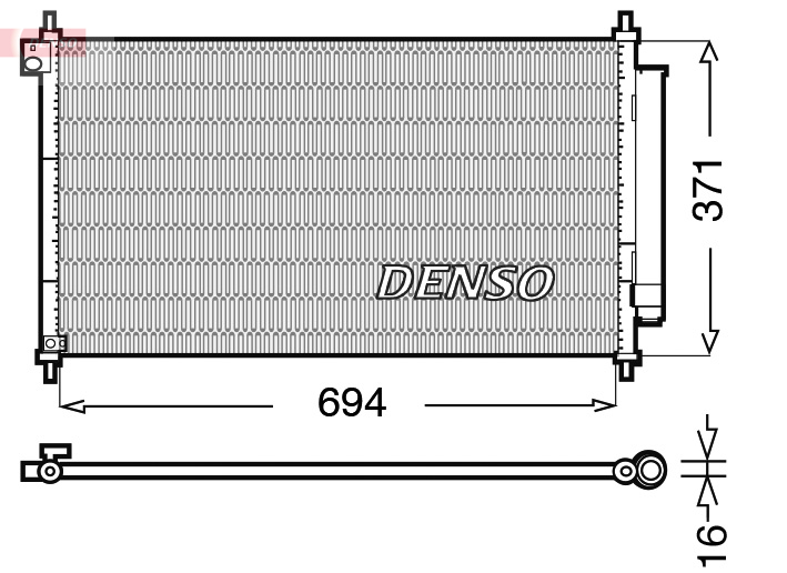 Denso Airco condensor DCN40012