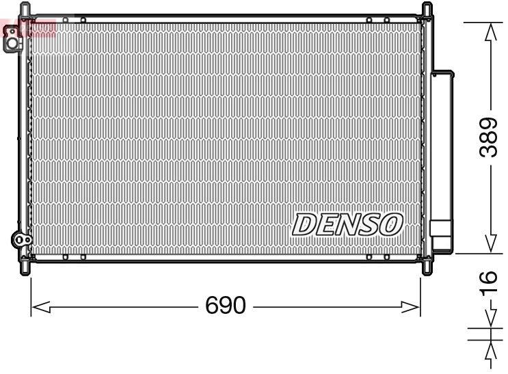 Denso Airco condensor DCN40016
