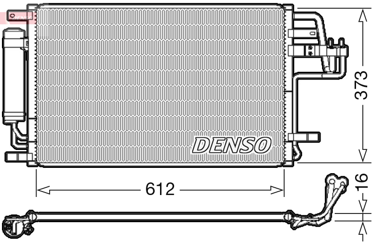 Denso Airco condensor DCN41007