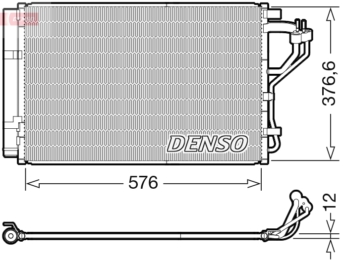 Denso Airco condensor DCN41010
