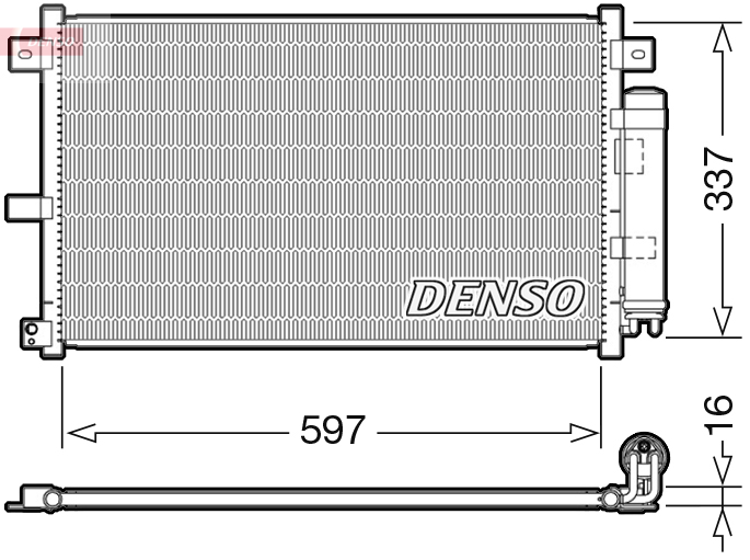 Denso Airco condensor DCN44001