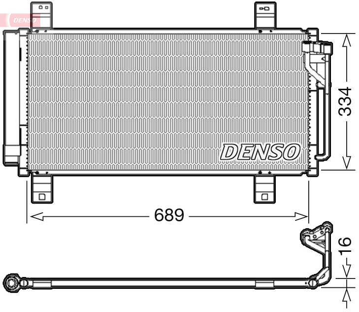 Denso Airco condensor DCN44008