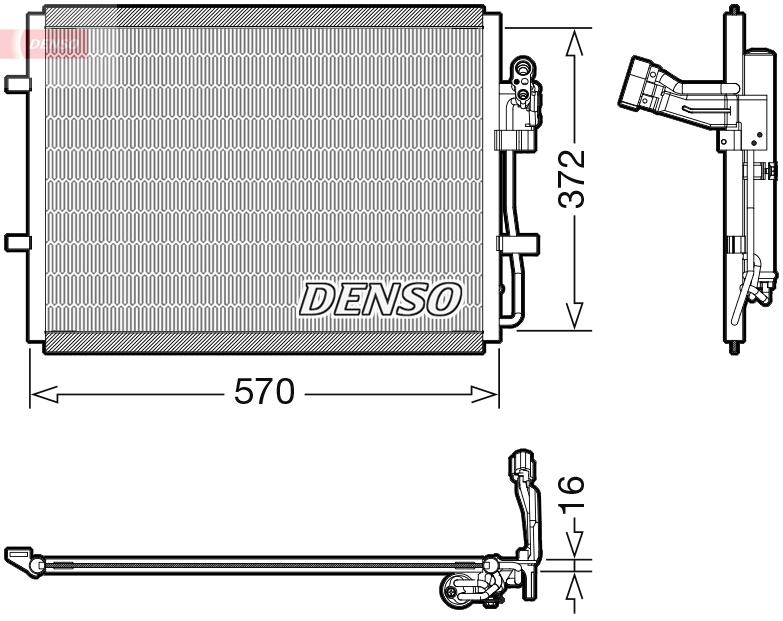 Denso Airco condensor DCN44016