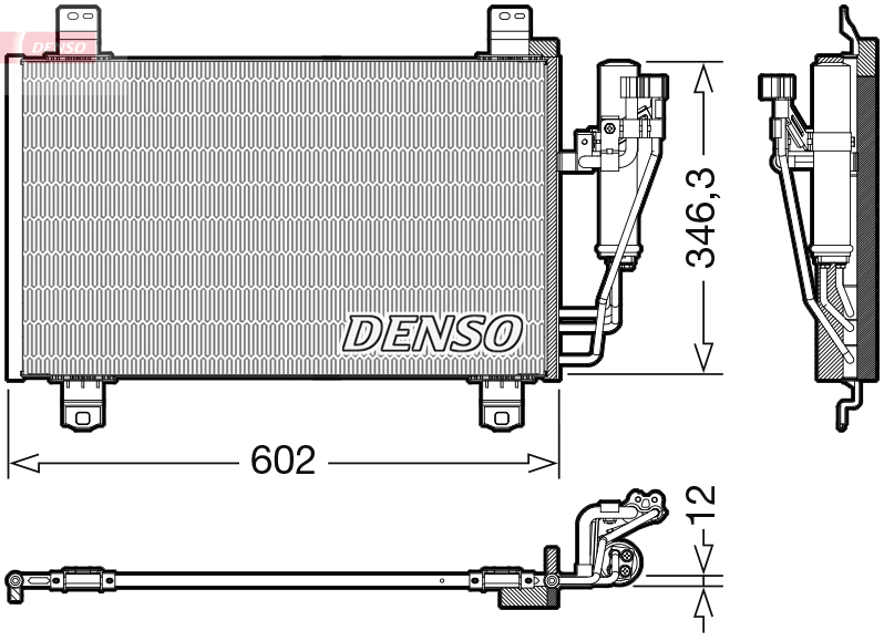 Denso Airco condensor DCN44017