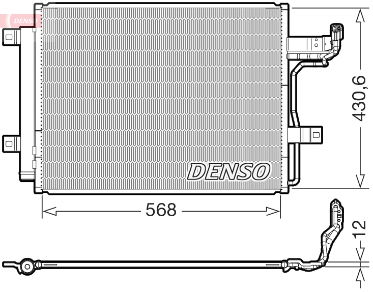 Denso Airco condensor DCN44019