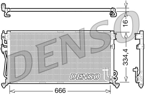 Denso Airco condensor DCN45002