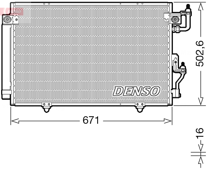 Denso Airco condensor DCN45008