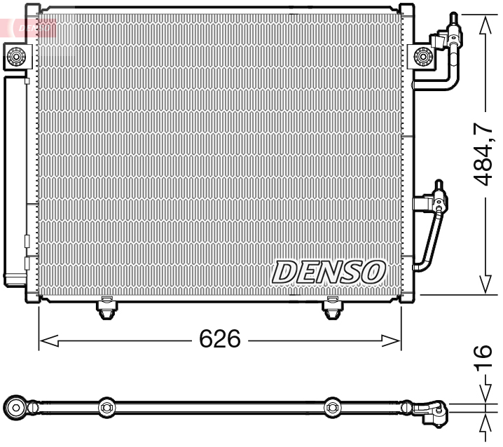 Denso Airco condensor DCN45009