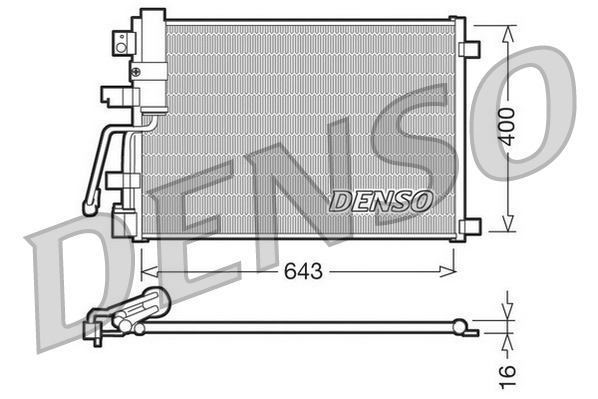 Denso Airco condensor DCN46003