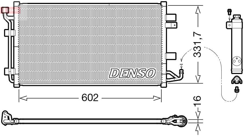 Denso Airco condensor DCN46035