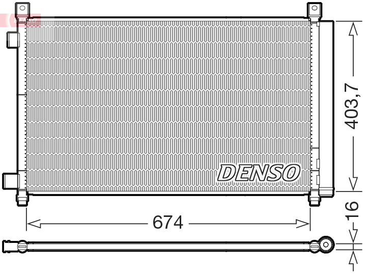 Denso Airco condensor DCN46036