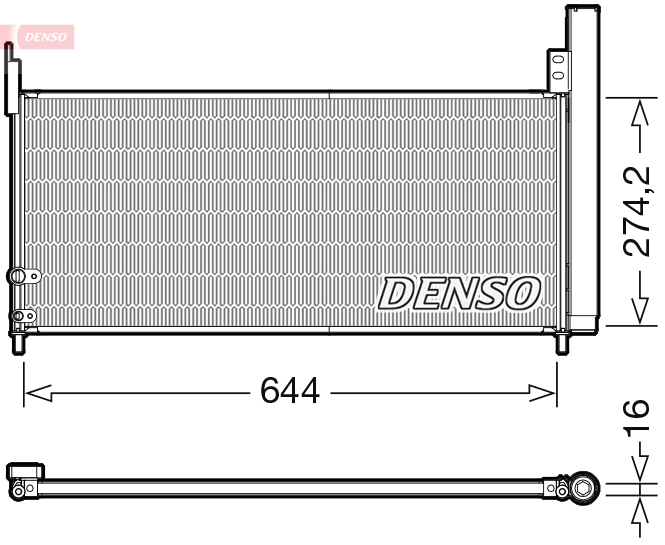 Denso Airco condensor DCN50116