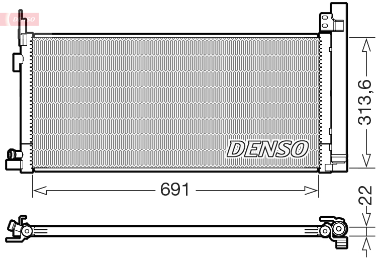Denso Airco condensor DCN50124