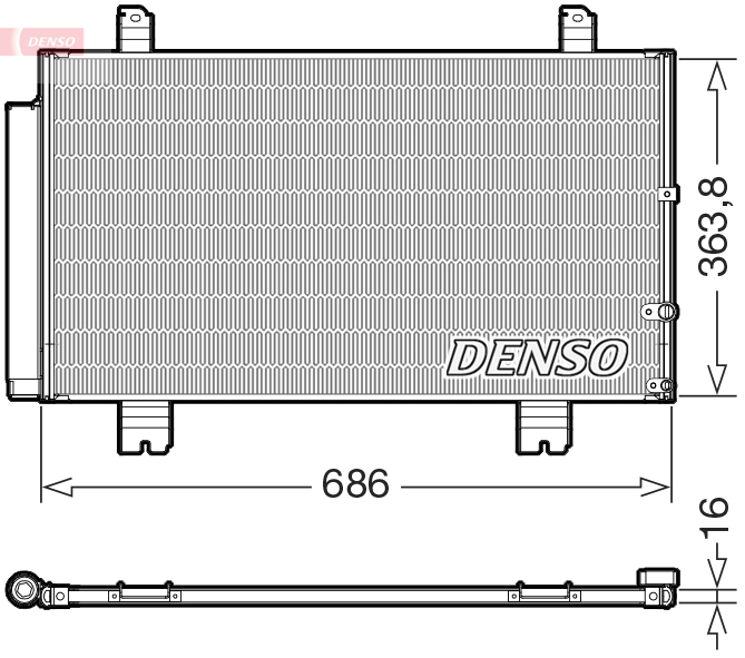 Denso Airco condensor DCN51016