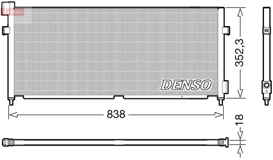 Denso Airco condensor DCN99052