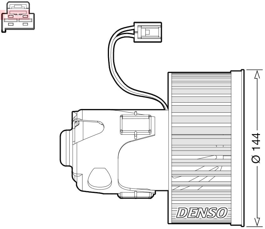 Denso Kachelventilator DEA05008