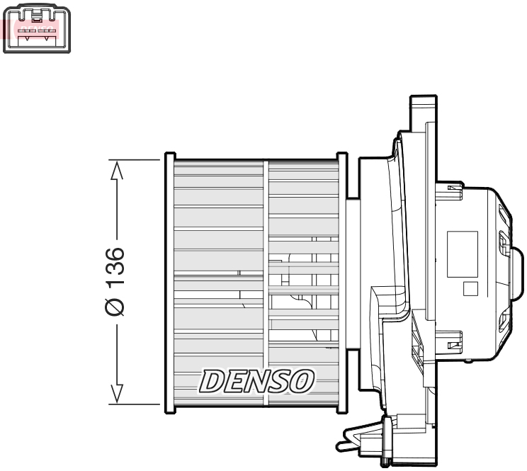 Denso Kachelventilator DEA10055