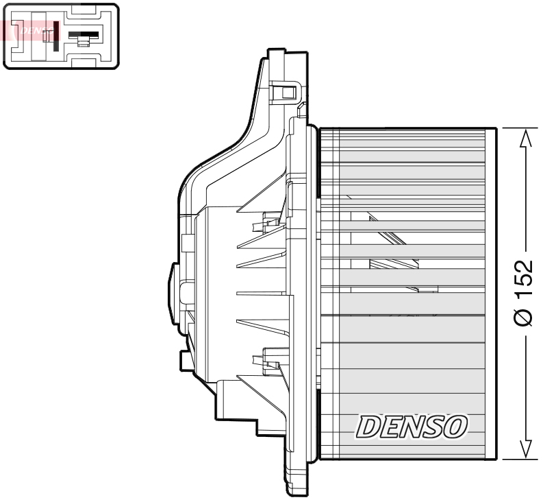 Denso Kachelventilator DEA41015