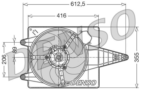 Denso Ventilatorwiel-motorkoeling DER01004