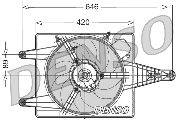 Denso Ventilatorwiel-motorkoeling DER01010