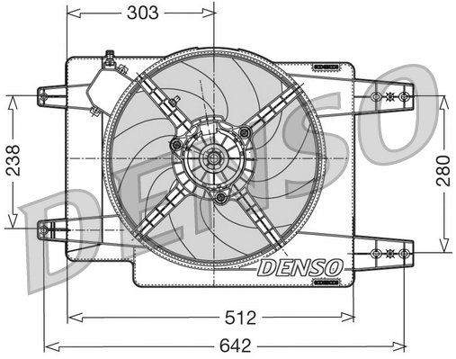 Denso Ventilatorwiel-motorkoeling DER01011