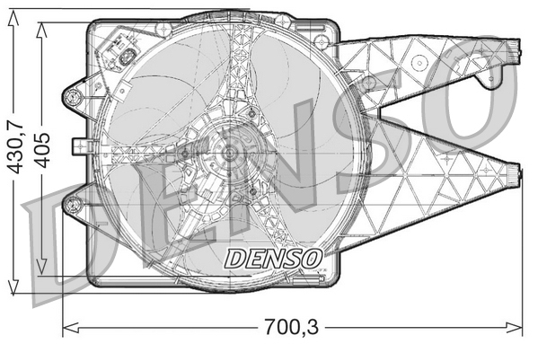 Denso Ventilatorwiel-motorkoeling DER01020