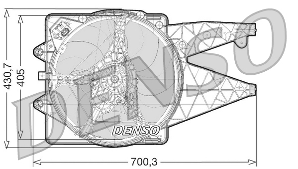 Denso Ventilatorwiel-motorkoeling DER01021