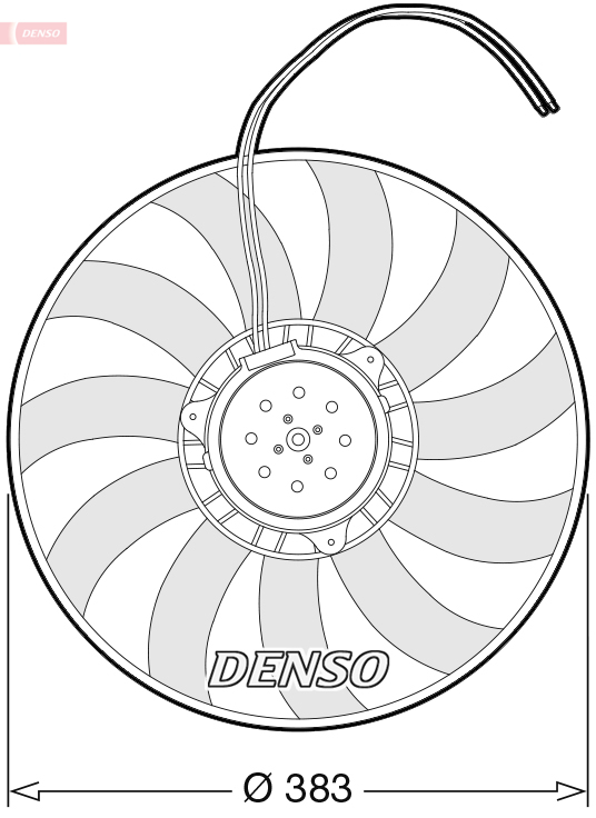 Denso Ventilatorwiel-motorkoeling DER02007