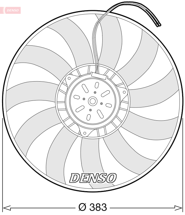 Denso Ventilatorwiel-motorkoeling DER02009