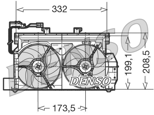 Denso Ventilatorwiel-motorkoeling DER07001