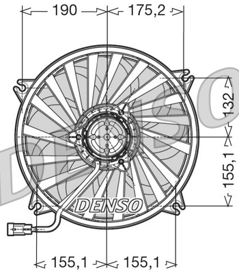 Denso Ventilatorwiel-motorkoeling DER07005